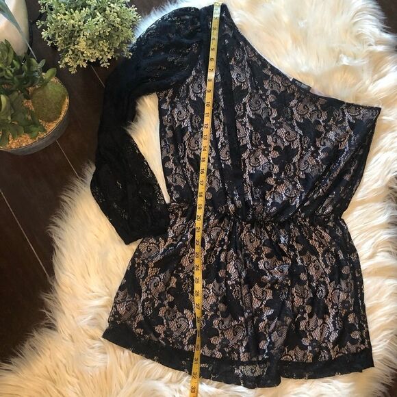 Bisou bisou blk w/shimmer gold cold arm blouse LG - Picture 7 of 8